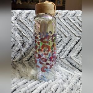 💫HP💫 Handcrafted Cheeta Print Glass Water Bottle 24oz